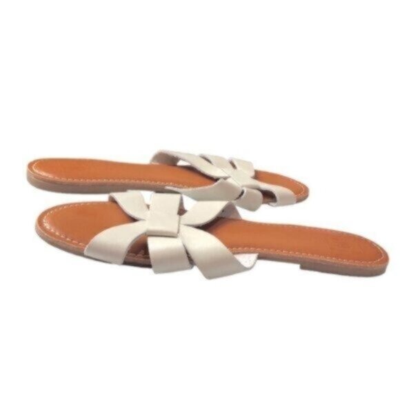Gap Ivory Leather Summer Casual Slide Sandals 8.5 - Picture 4 of 7